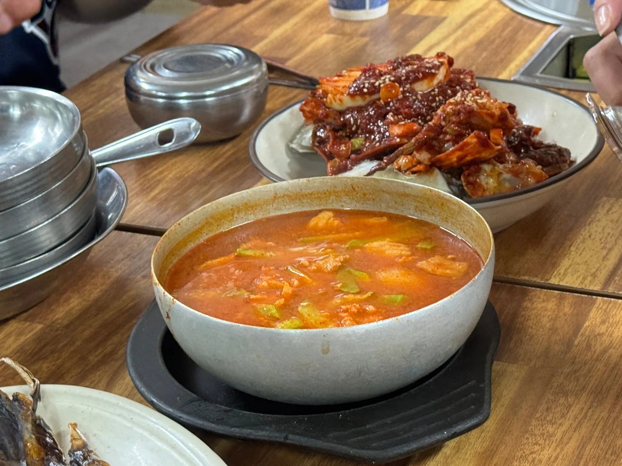 애호박찌개와 양념게장