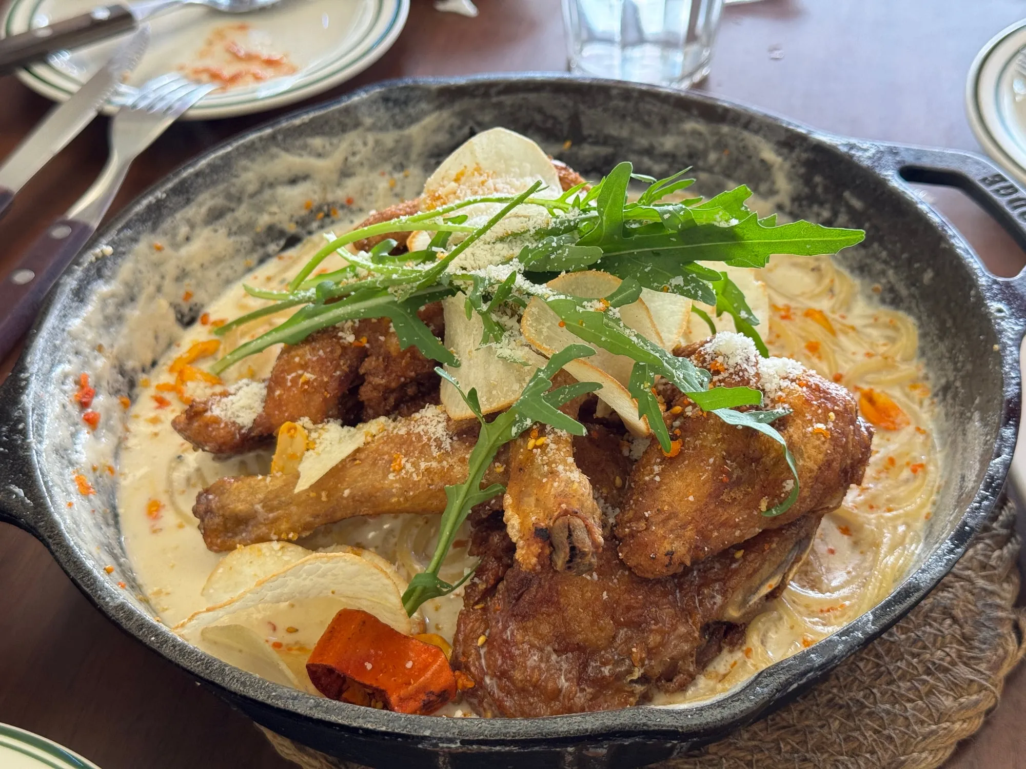 통닭 크림 파스타