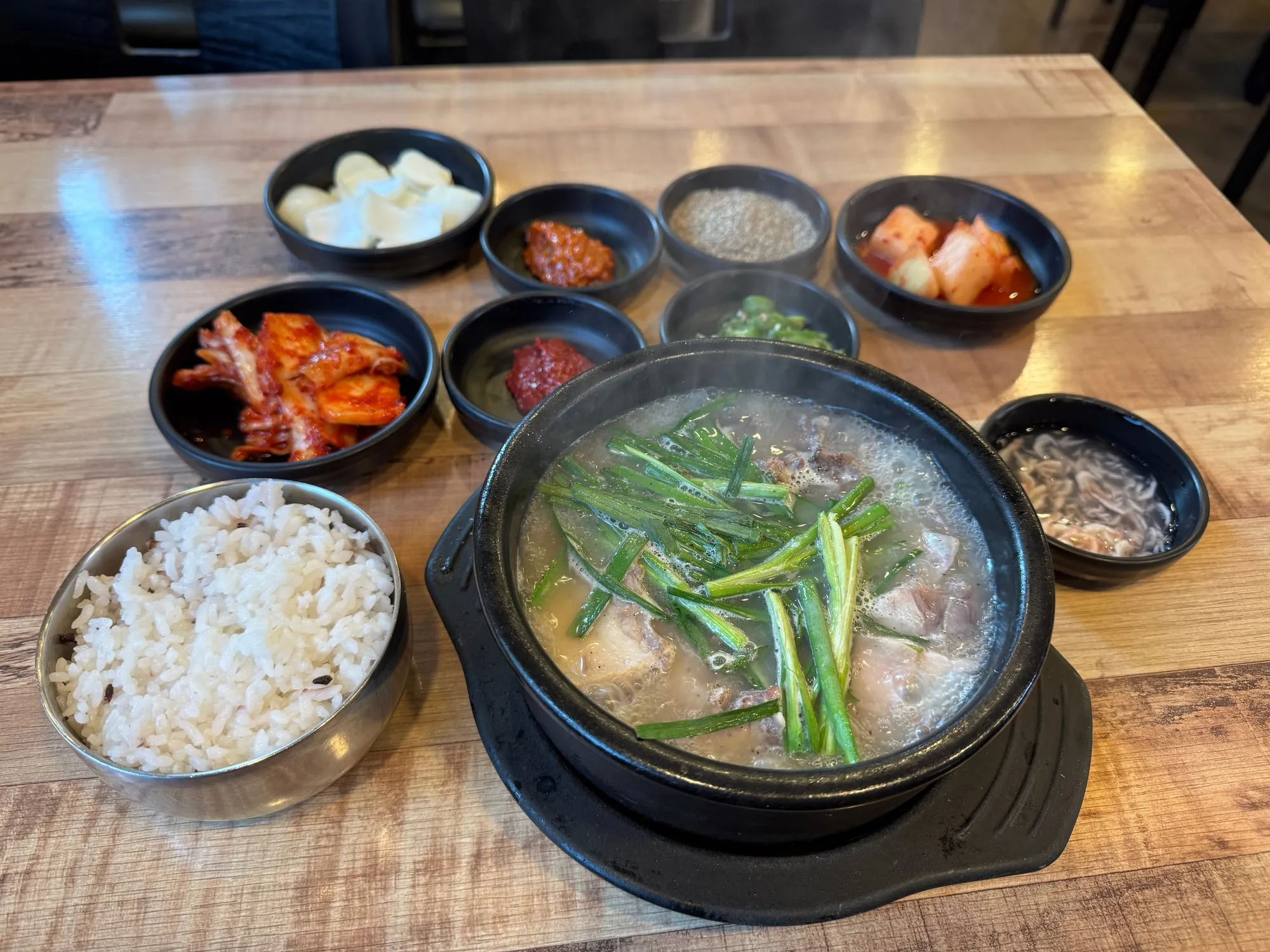 순대국 상차림